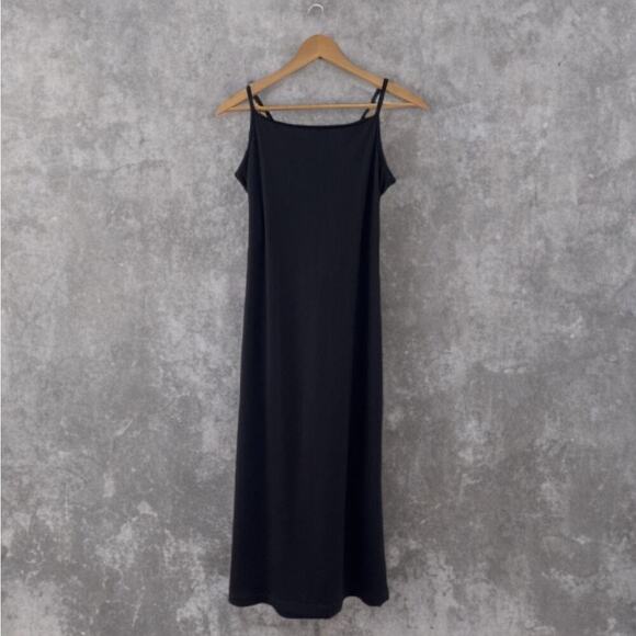 H&M Black Ribbed Bodycon Dress with Open Tie Back, Size M, EUC - Picture 5 of 5